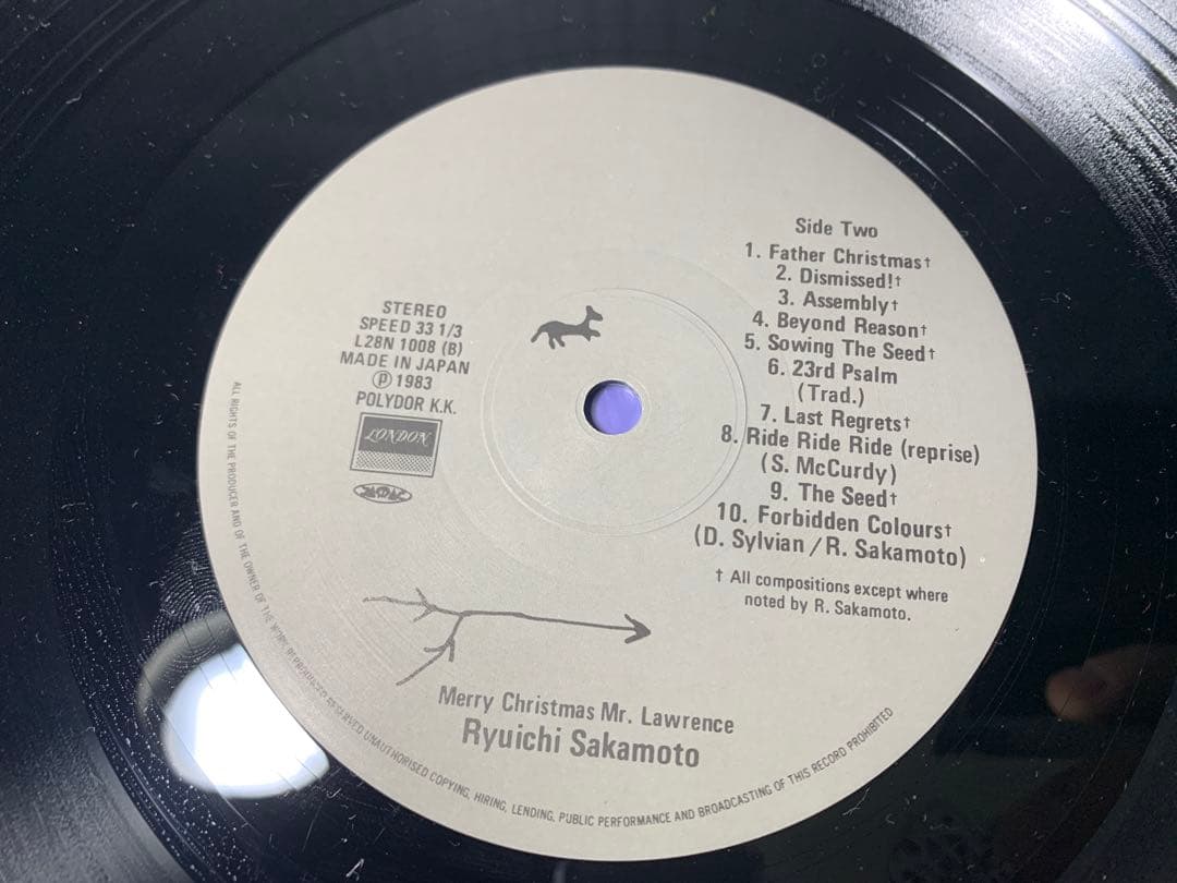 帯付き 坂本龍一 Merry Christmas Mr. Lawrence LP