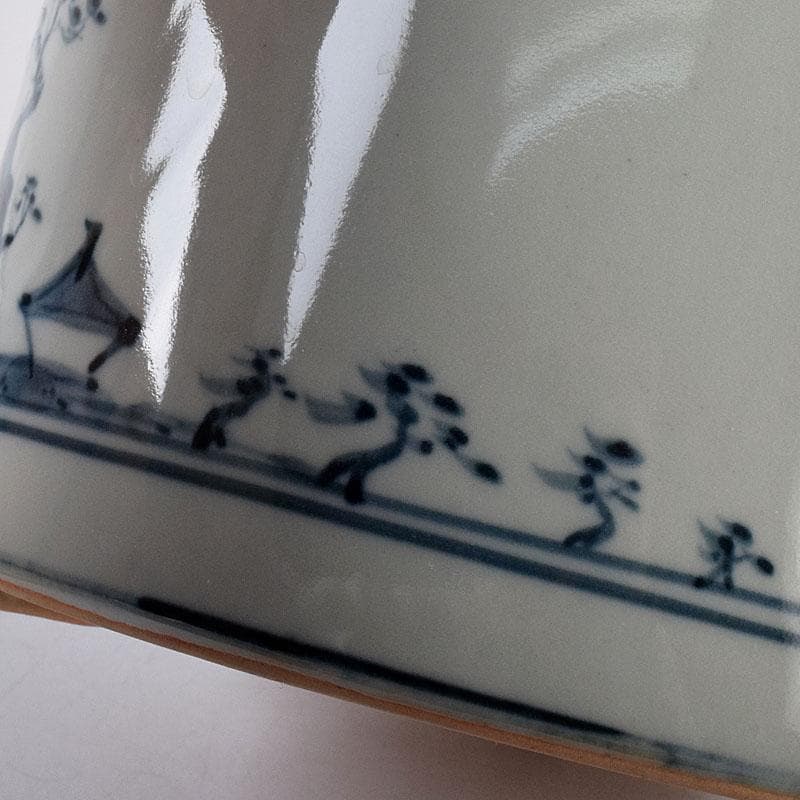 Palm Tree　古伊万里写　染付　山水文　水注　共箱　V　7975C