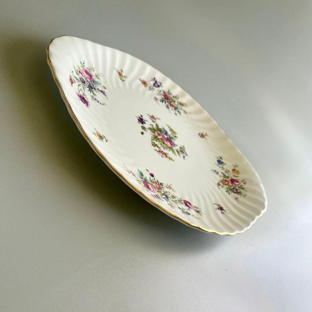 英国製ヴィンテージ　ミントン　マーロウ　取手付プレート　MINTON　【未使用】