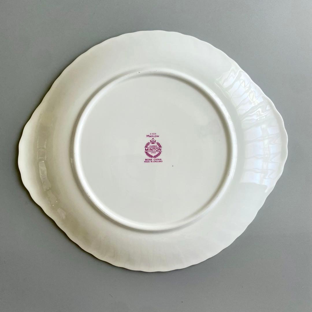 英国製ヴィンテージ　ミントン　マーロウ　取手付プレート　MINTON　【未使用】