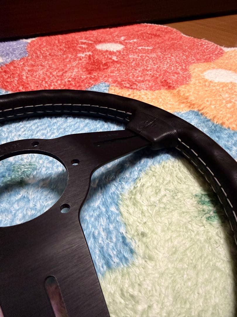 ブラック 3スポーク ステアリングホイール