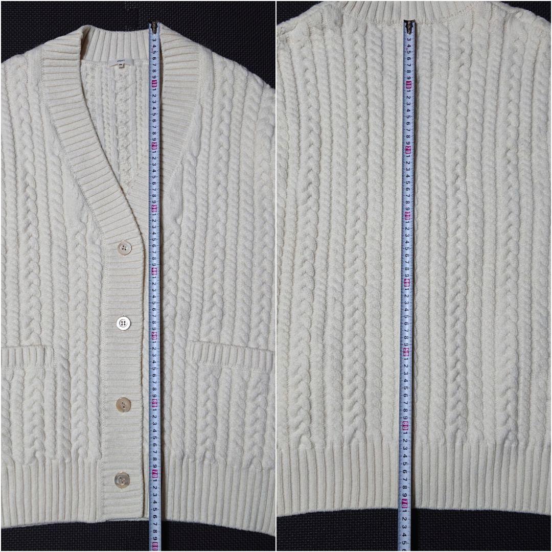 ■YORI ヨリ ケーブル編みニットカーディガン オーバーサイズ 38 美品