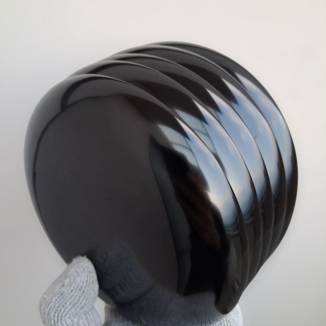 【輪島塗\"童唄え蒔絵　銘々皿×5客】布着本堅地　5寸　ダルマ型　未使用品