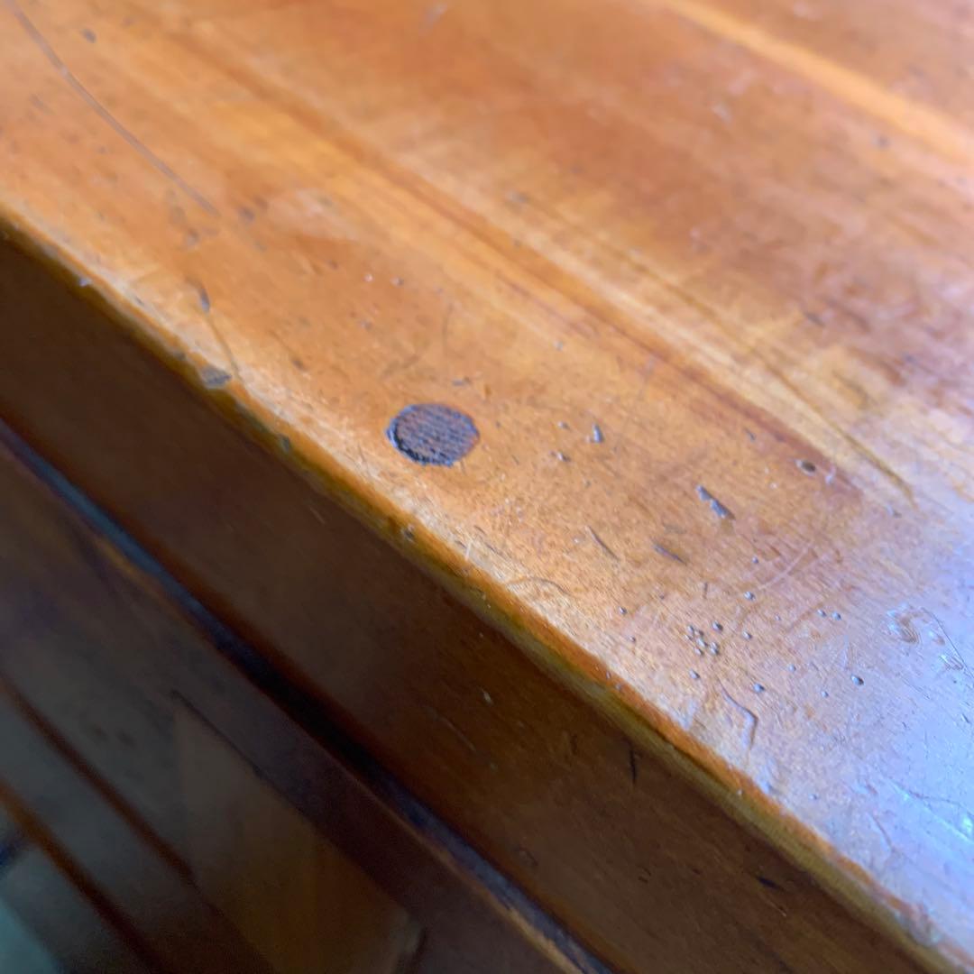 両袖文机 文机 帳場机 ローボード レトロ家具 和製アンティーク