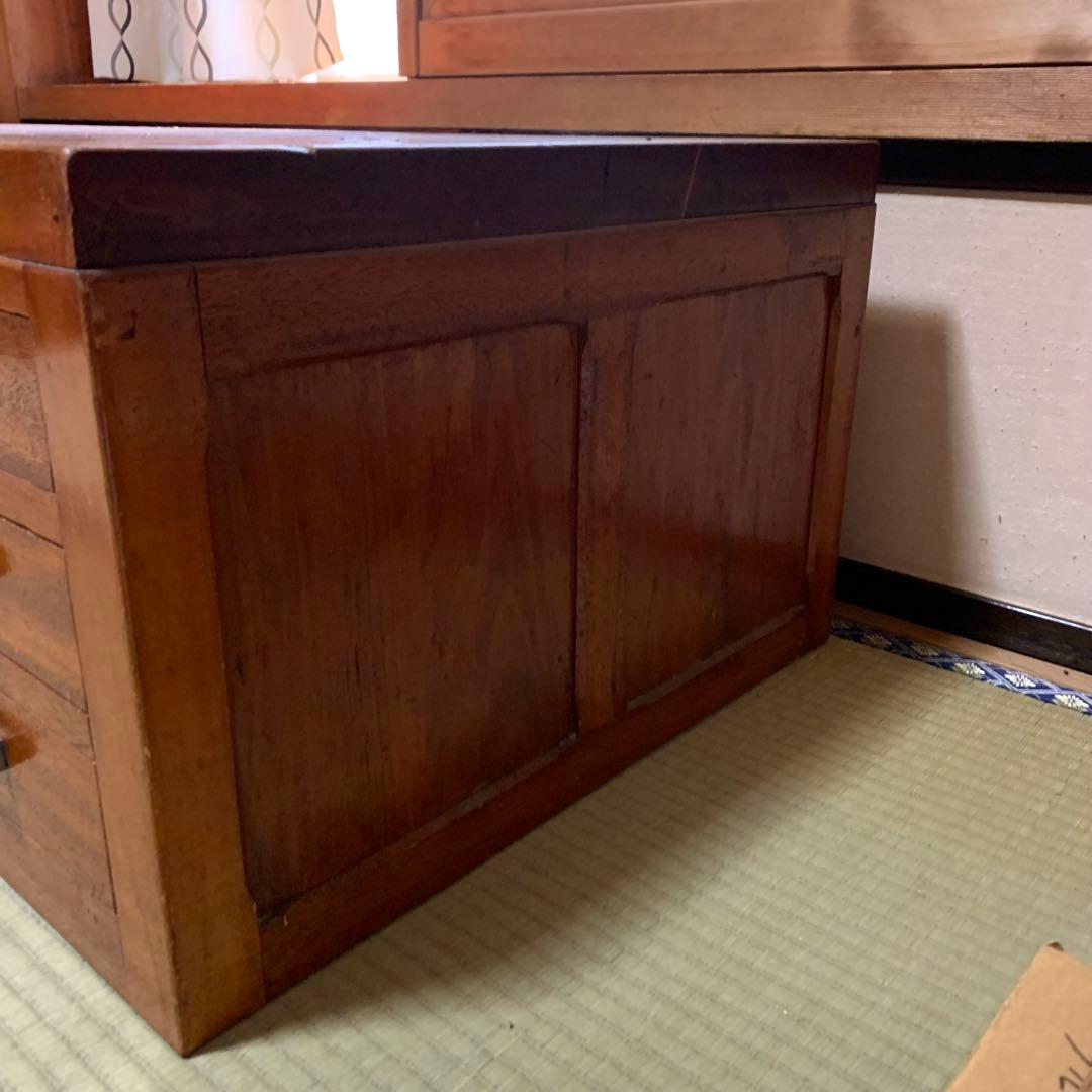 両袖文机 文机 帳場机 ローボード レトロ家具 和製アンティーク