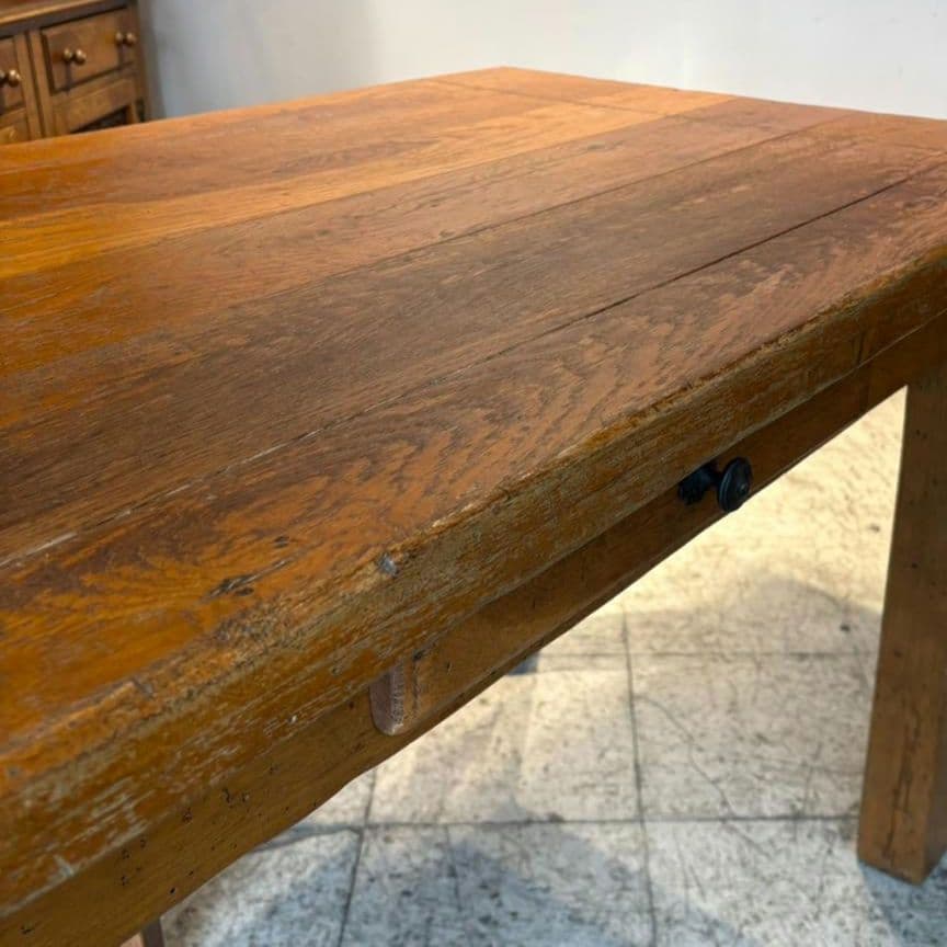 M♦年始Sale東名　希少　アンティーク オーク　総無垢ダイニング4点セット