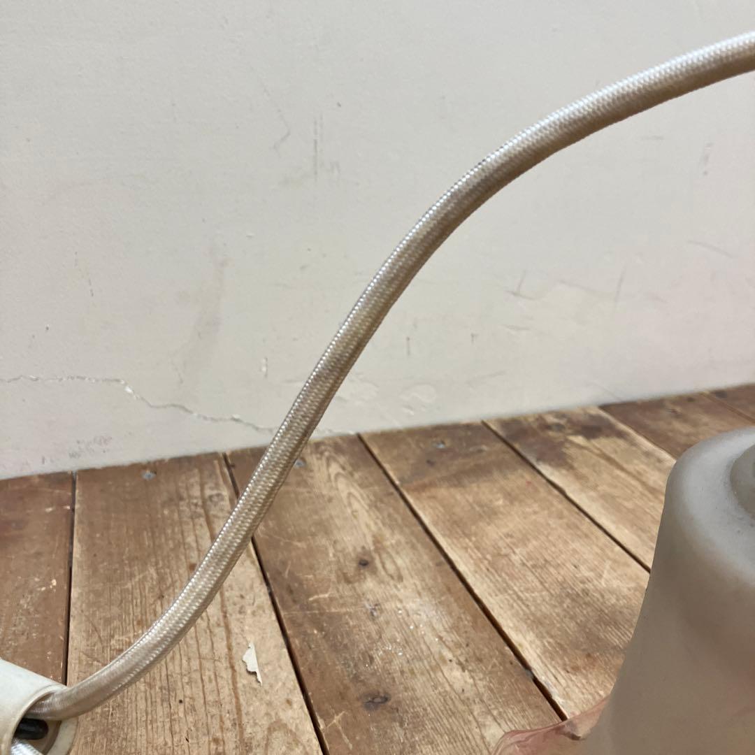 D-2 ② 昭和レトロ フリル型 ガラスシェード ペンダントライト シーリング