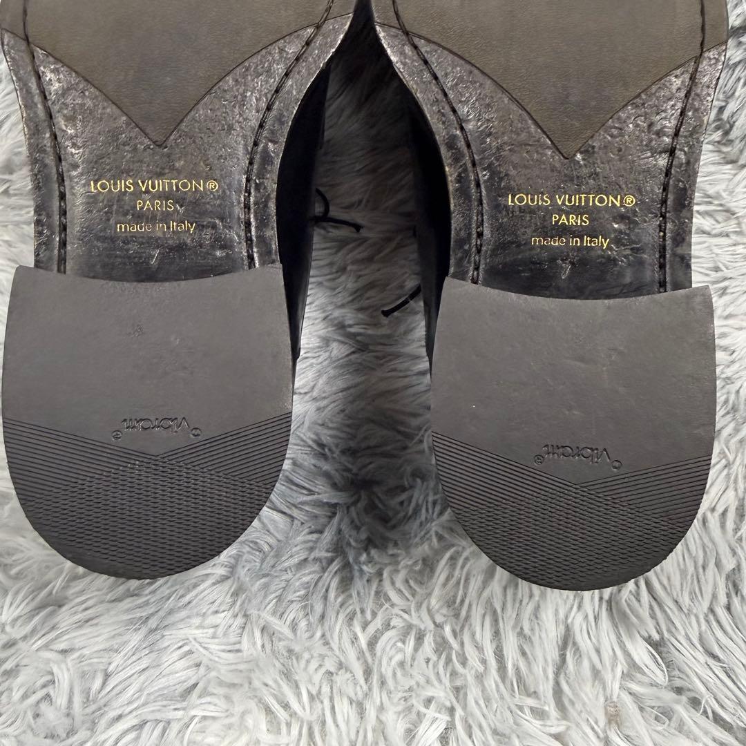 ルイヴィトン ケンジントンライン エピ 革靴 レザー ブラック 26cm 伊製