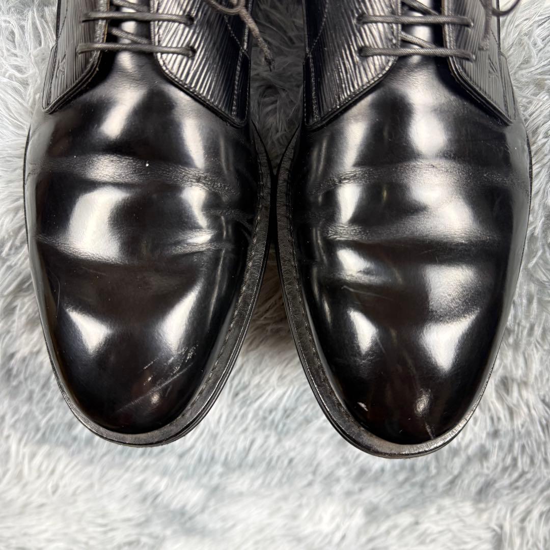 ルイヴィトン ケンジントンライン エピ 革靴 レザー ブラック 26cm 伊製