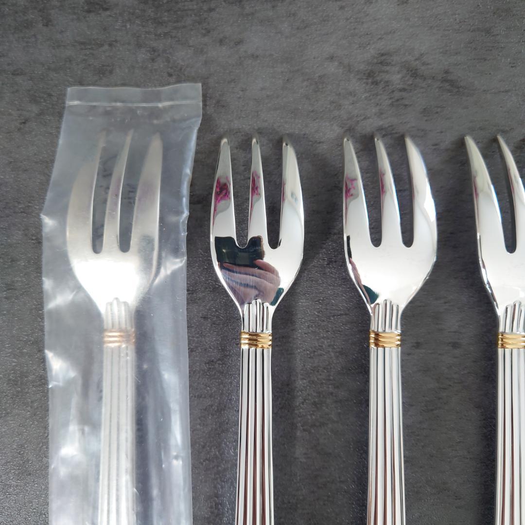 美品 クリストフル アリアゴールドリング ケーキフォーク 未開封含む 6点