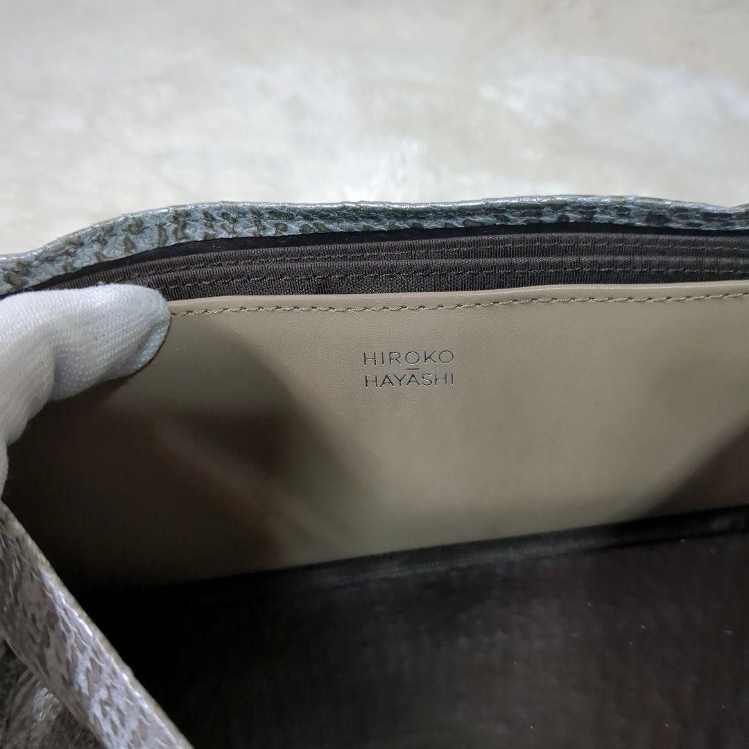 希少✨ヒロコハヤシ ダマスコ 長財布 シルバー レザー レター型