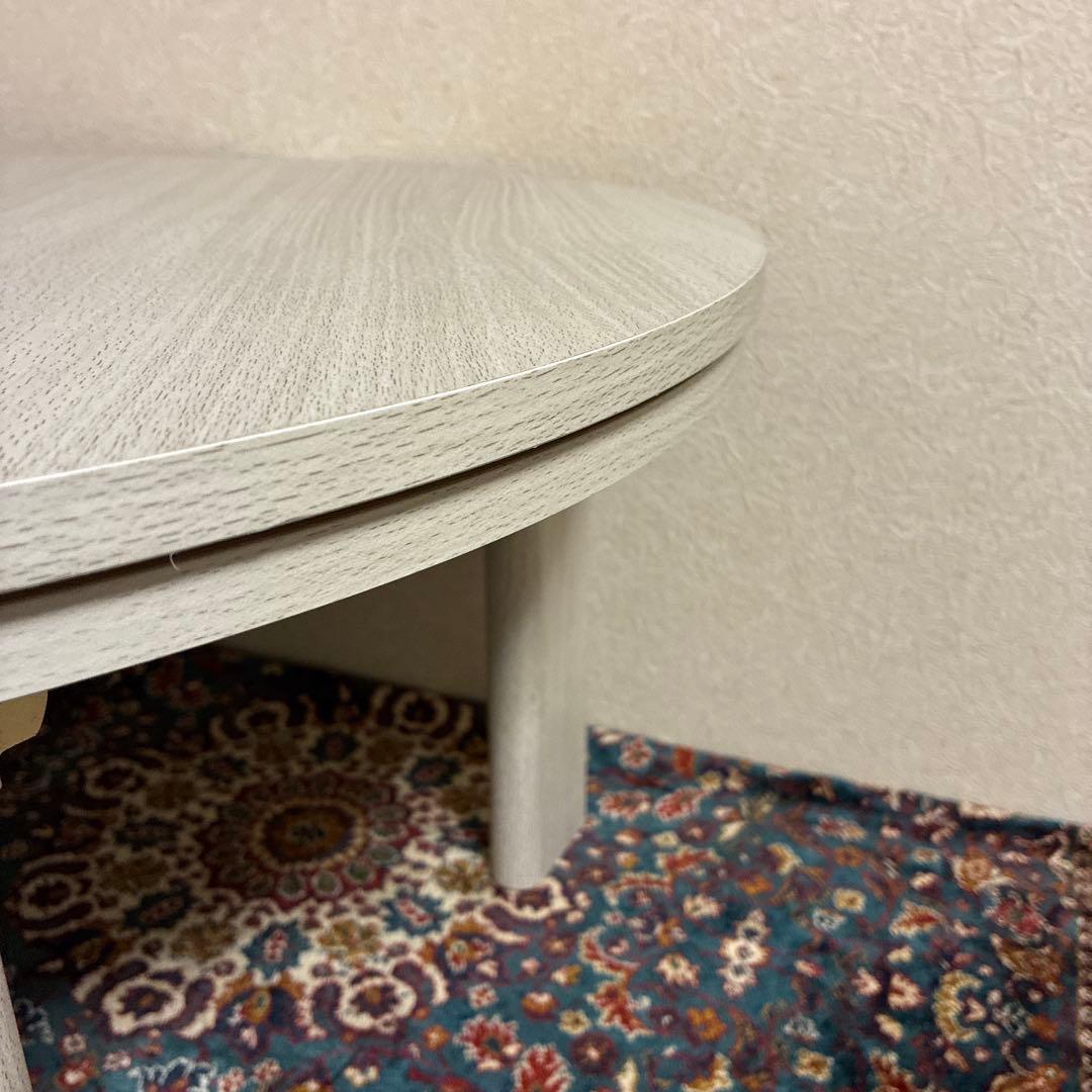 リバーシブル　折りたたみコタツ　円形