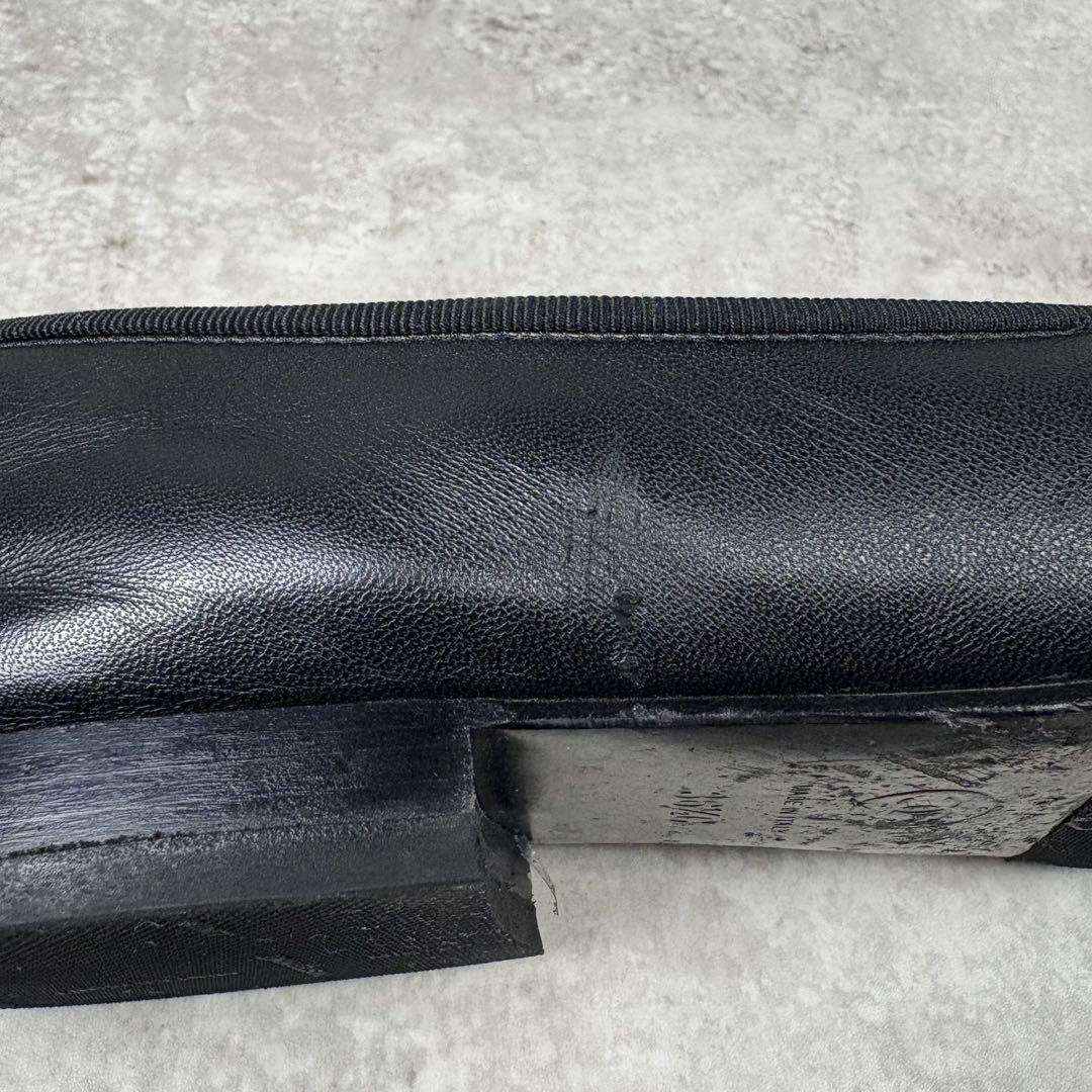 シャネル CHANEL ココマーク レザー フラットパンプス 36 1/2 黒