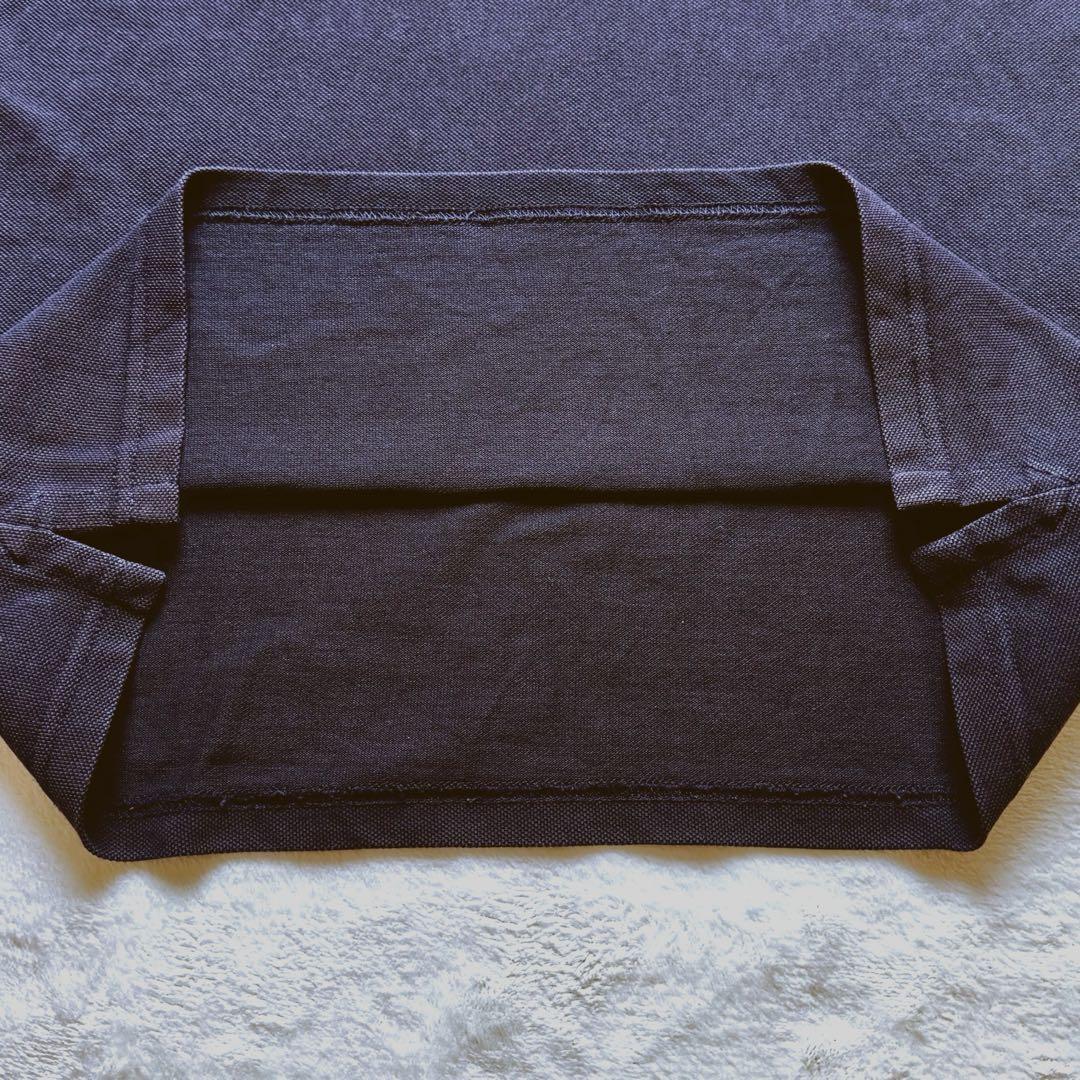 美品 MONCLER モンクレール ポロシャツ 紺 胸ロゴワッペン トリコロール