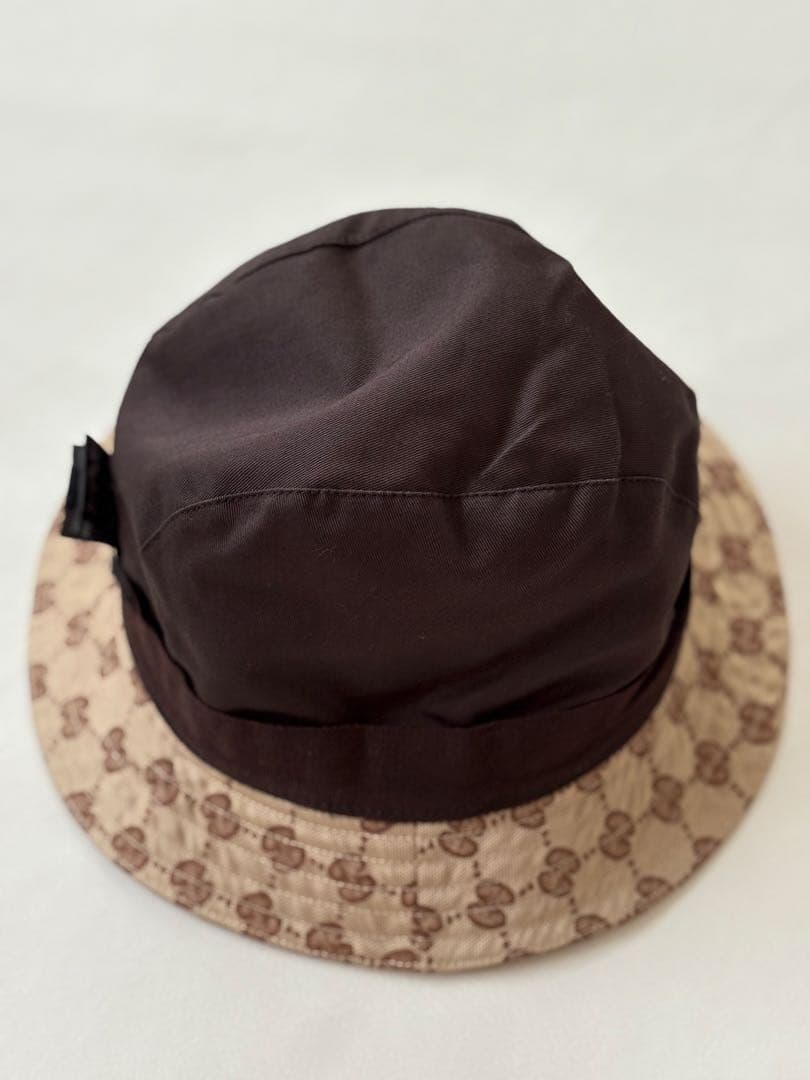 【美品】GUCCI GGキャンパス シェリーライン バケットハット