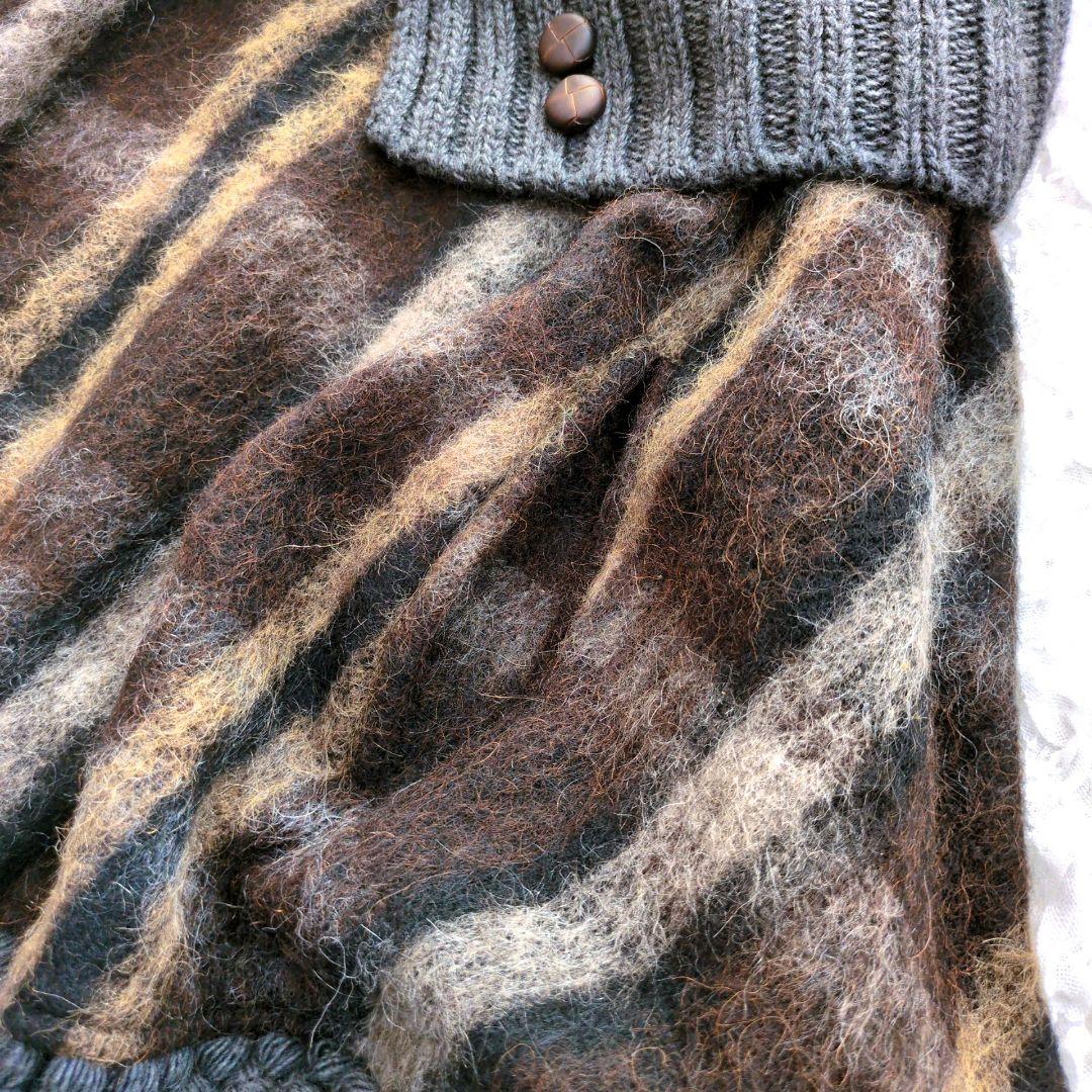 MAX＆Co　アルパカモヘヤポンチョ　チェック　ケープ　マックスマーラ