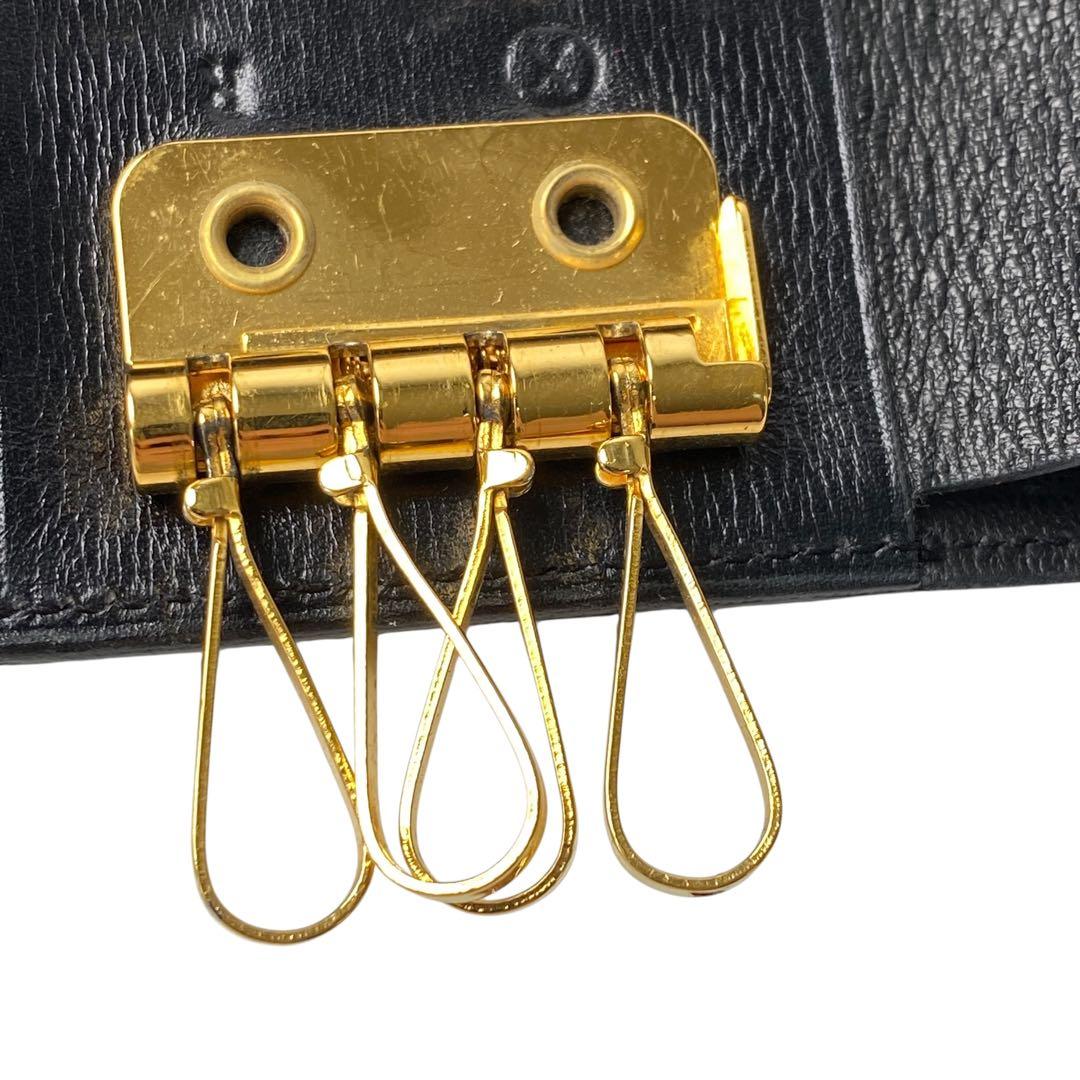 [入手困難] エルメス HERMES ボックスカーフ 8連 キーケース ブラック