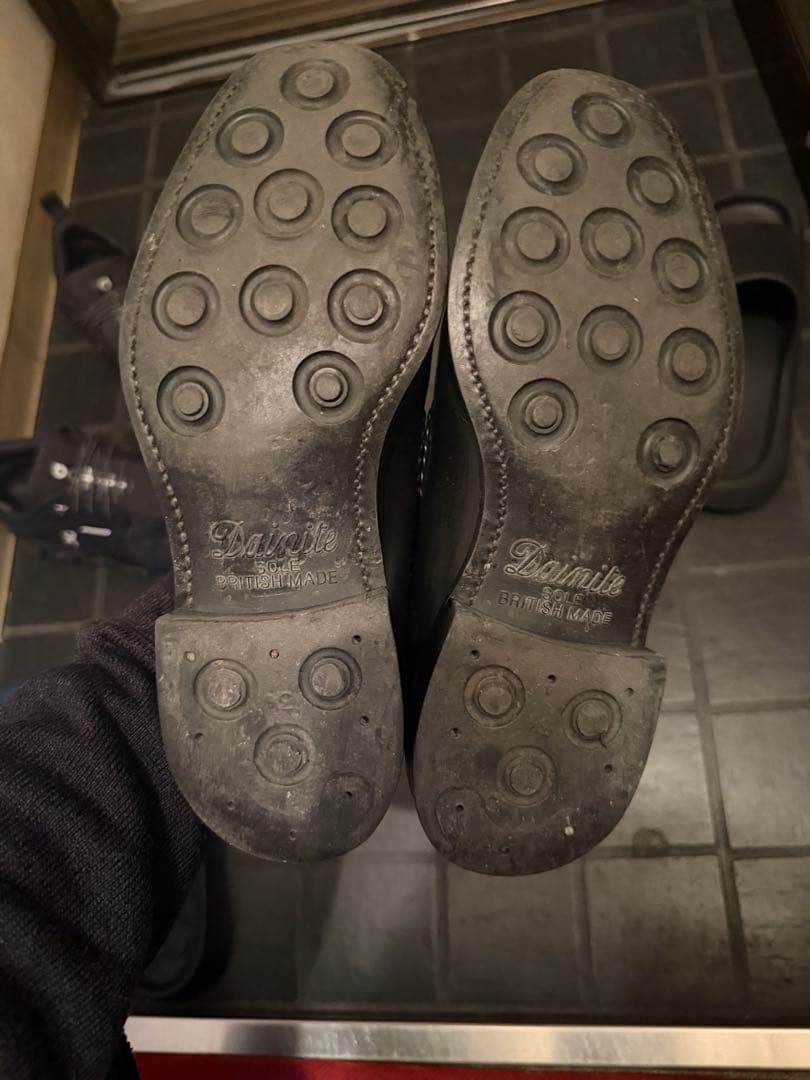 ブラック タッセルローファー レザー