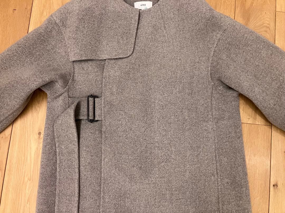 HYKE DOUBLE FACE TRENCH グレー サイズ2