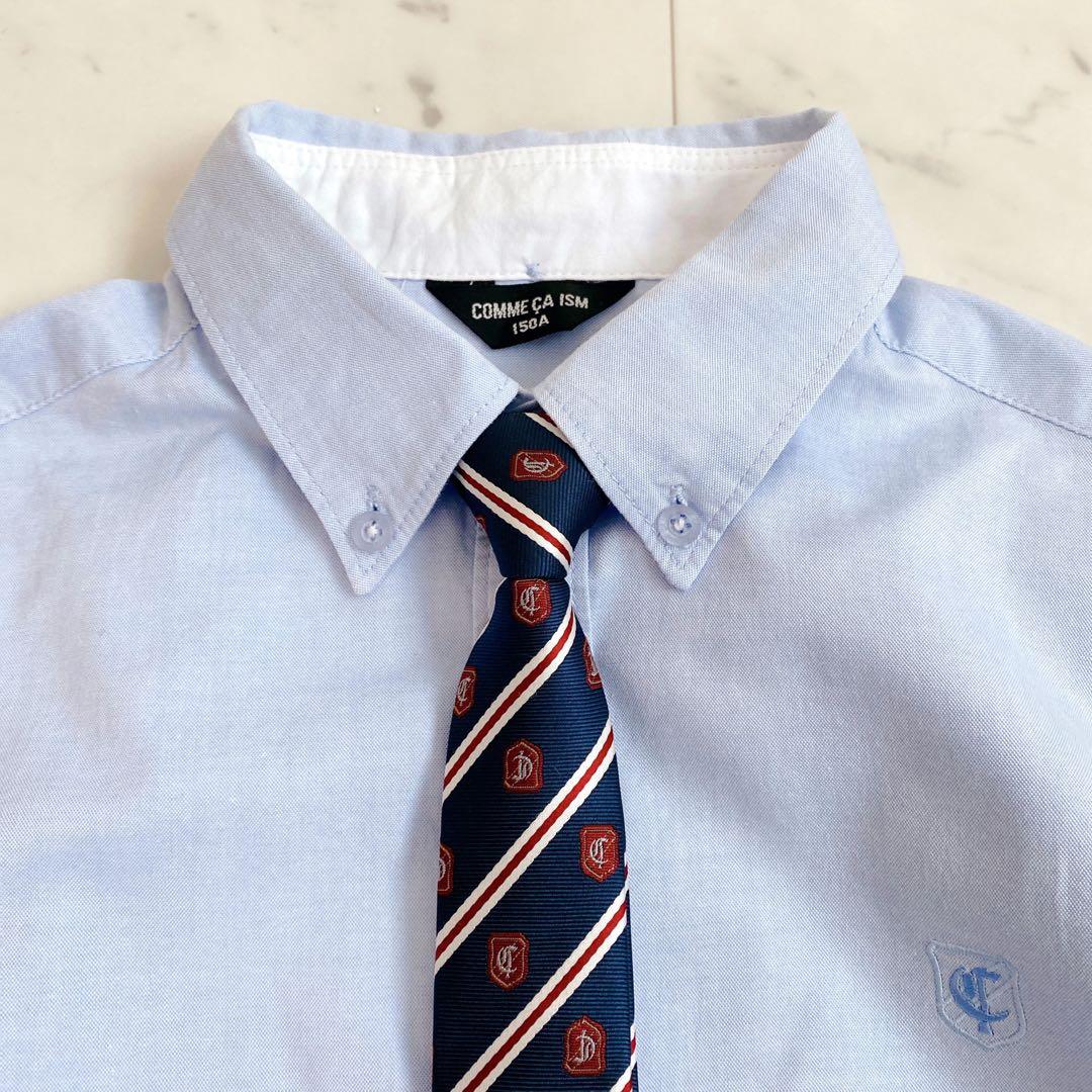 ✨コムサイズム　フォーマルスーツ4点セット　ピンストライプ　ブラック　150