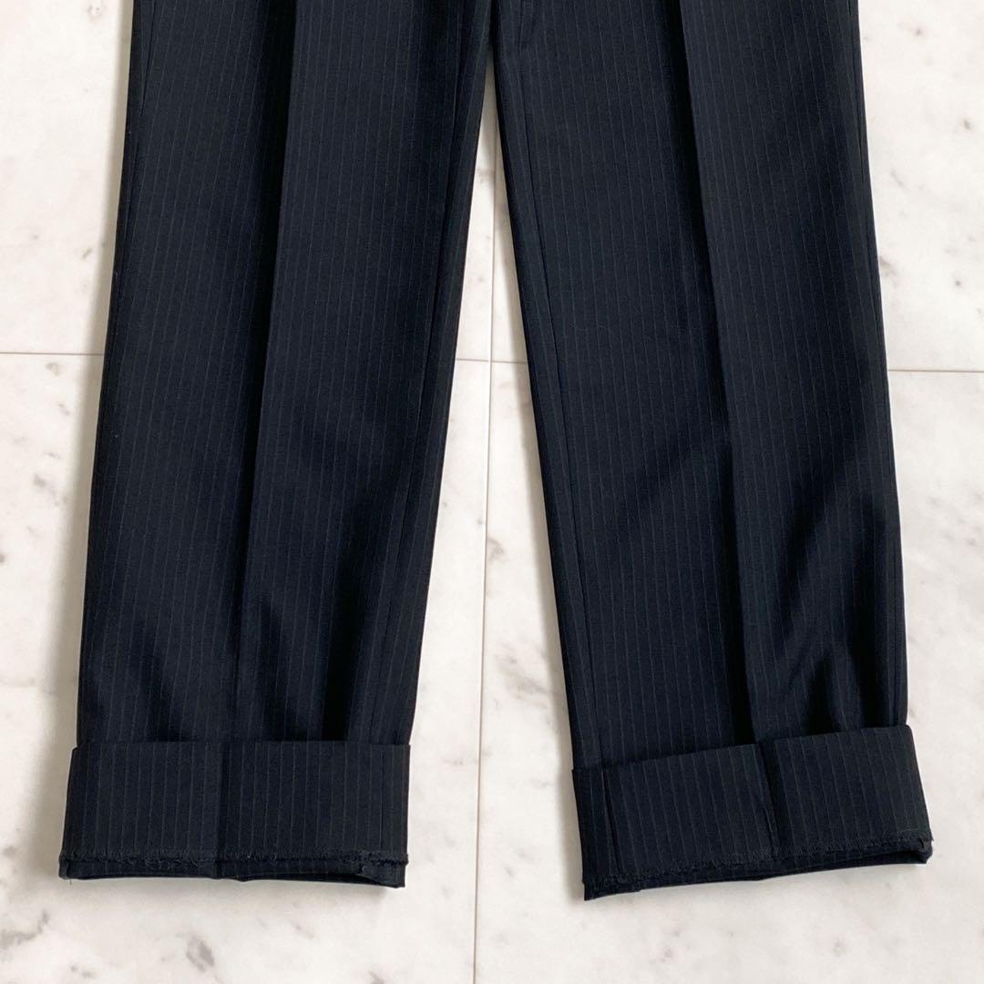 ✨コムサイズム　フォーマルスーツ4点セット　ピンストライプ　ブラック　150