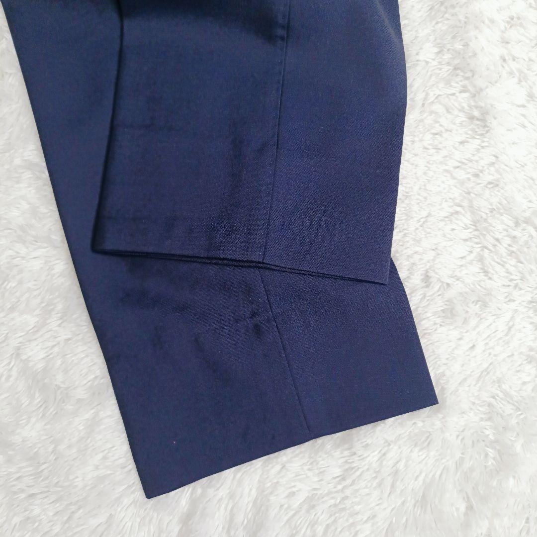 麻布テーラー スリーピース スーツ セットアップ メンズ ネイビー A5（М）