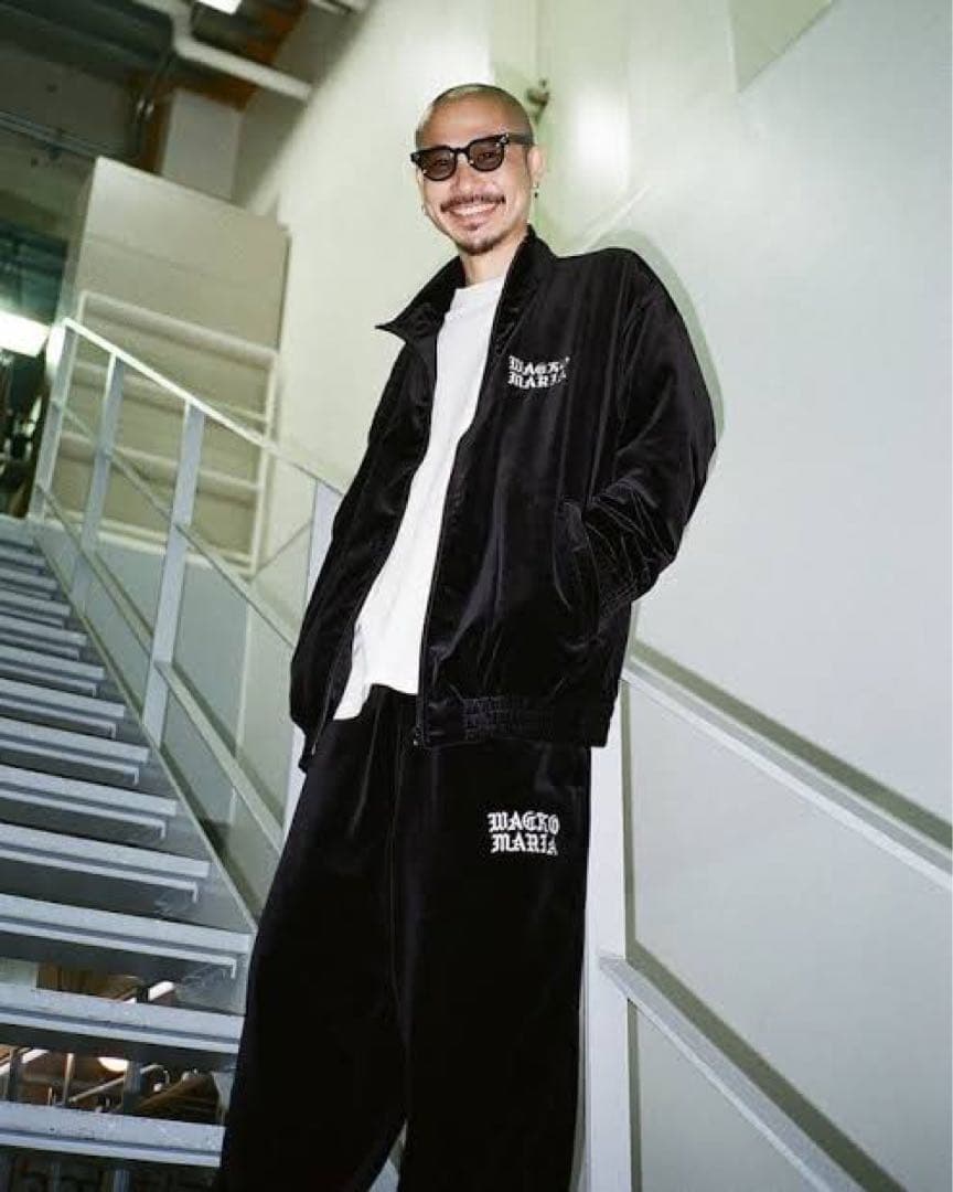 新品未使用！21FW ワコマリア ベロア セットアップ 黒 S ギルティパーティ