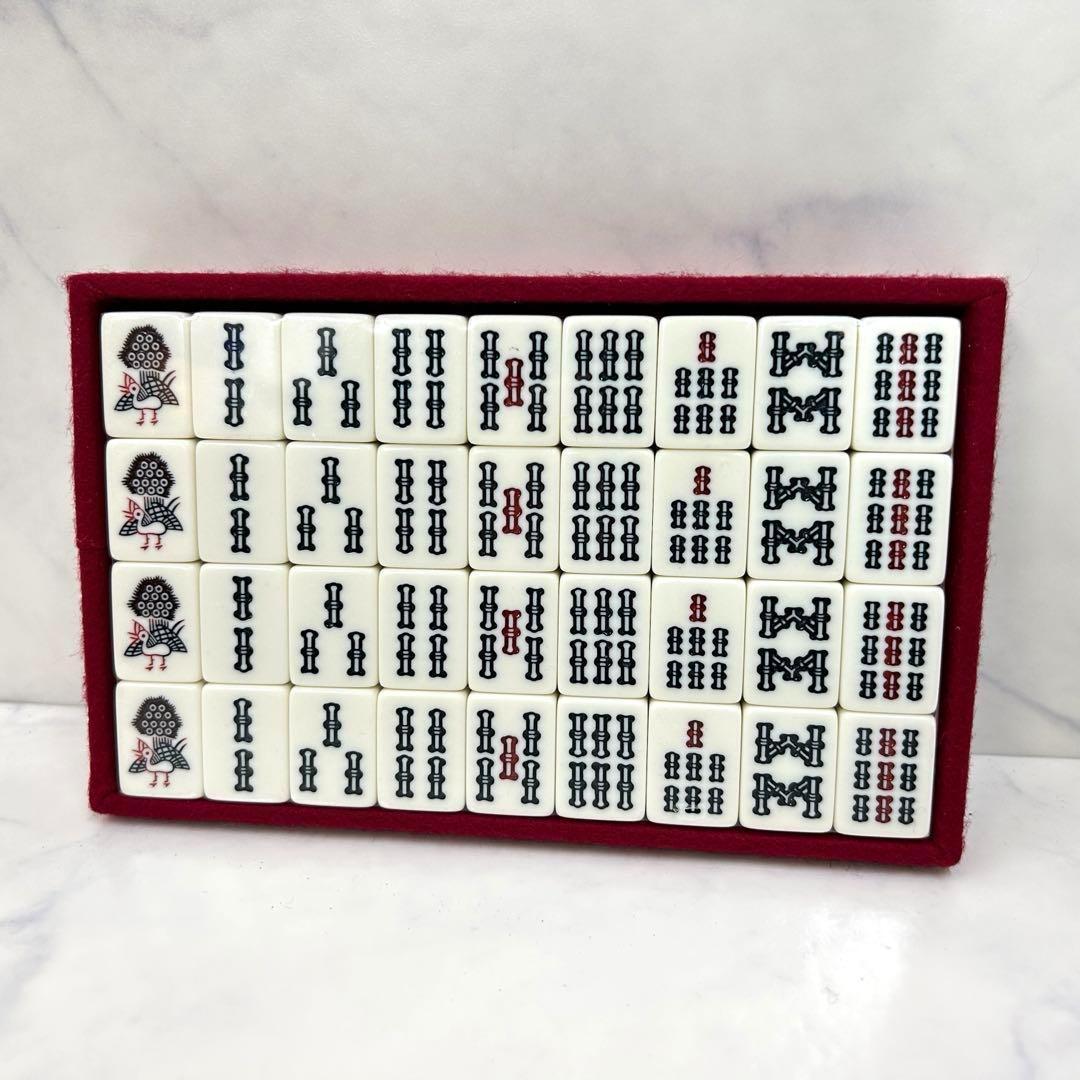新品 1970年代 希少 藝夢堂 高級麻雀牌 ニュージャンボGD 収納ケース付き