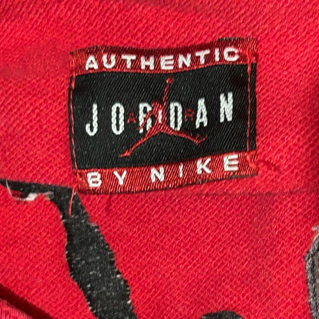 90s AIR JORDAN スウェット スタジャン パーカー ボタジャン台湾製