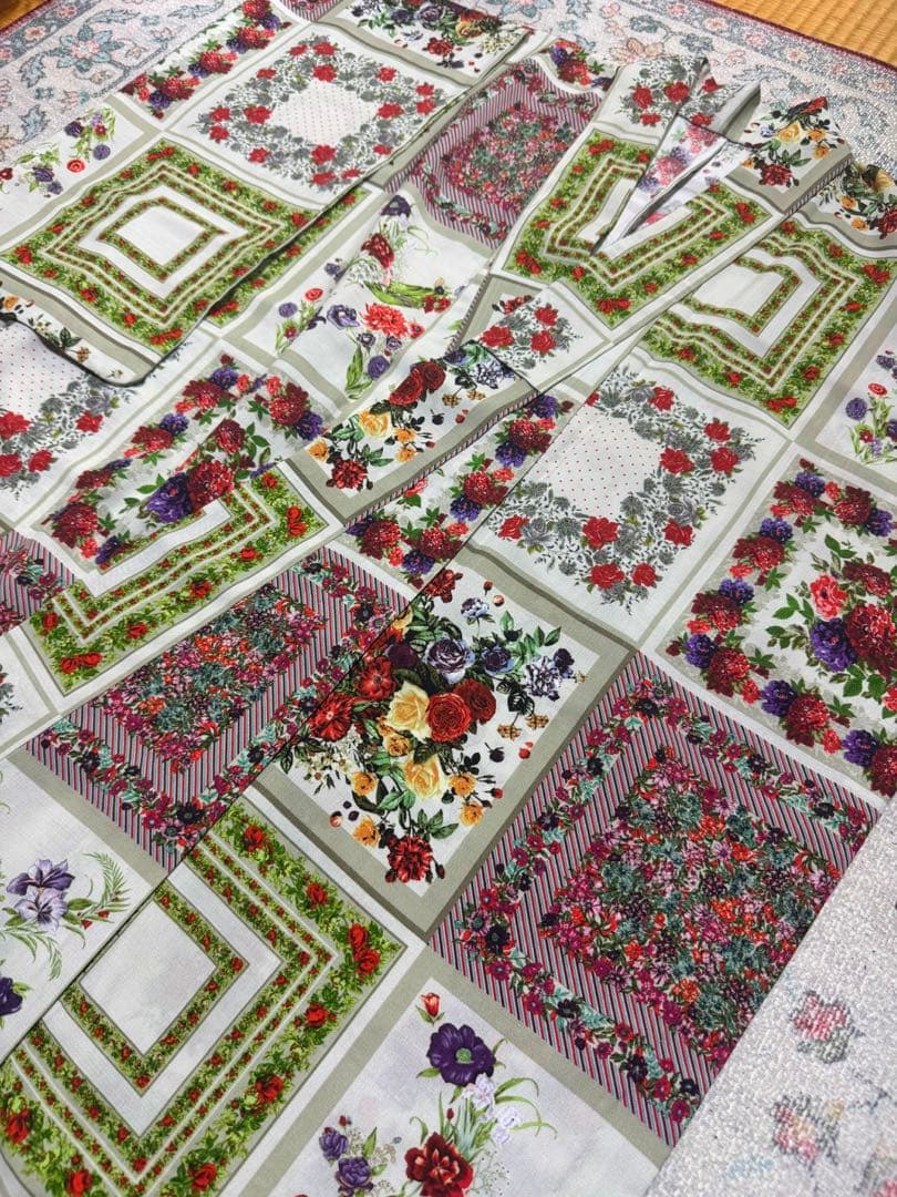 ふりふ　浴衣　スカーフ柄　スカーフローズ