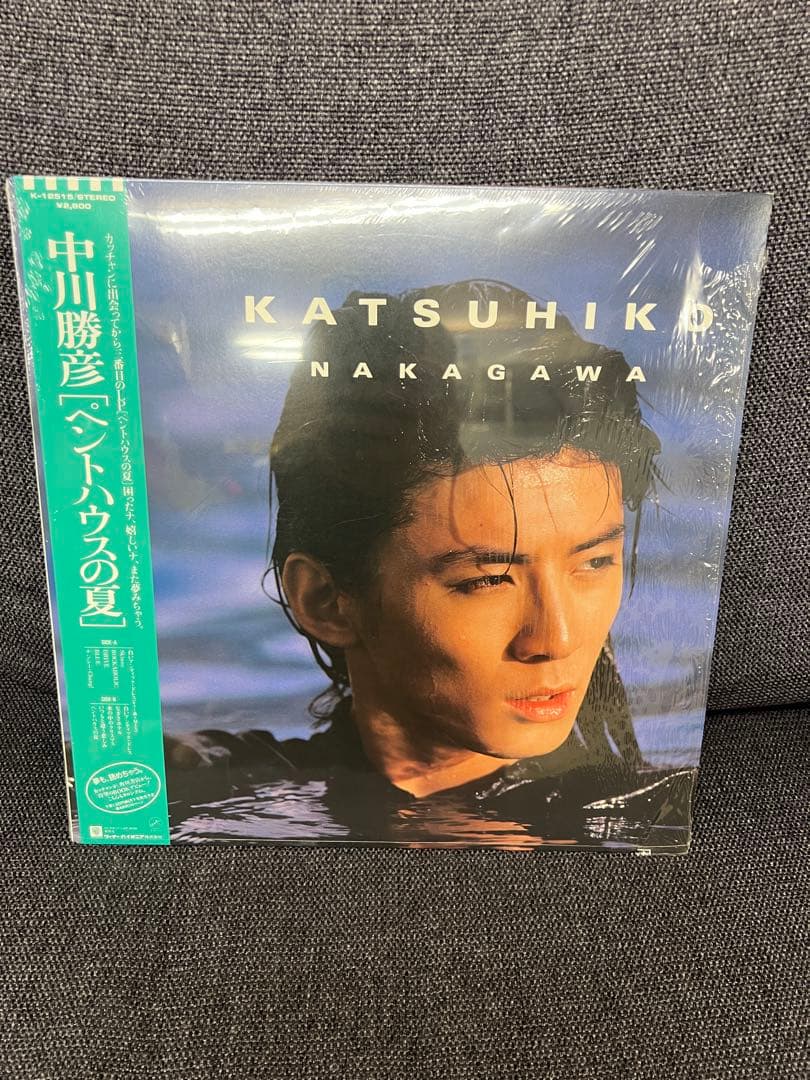 中川勝彦 ペントハウスの夏 LP 邦楽1985年 帯付 ハガキ付 美盤
