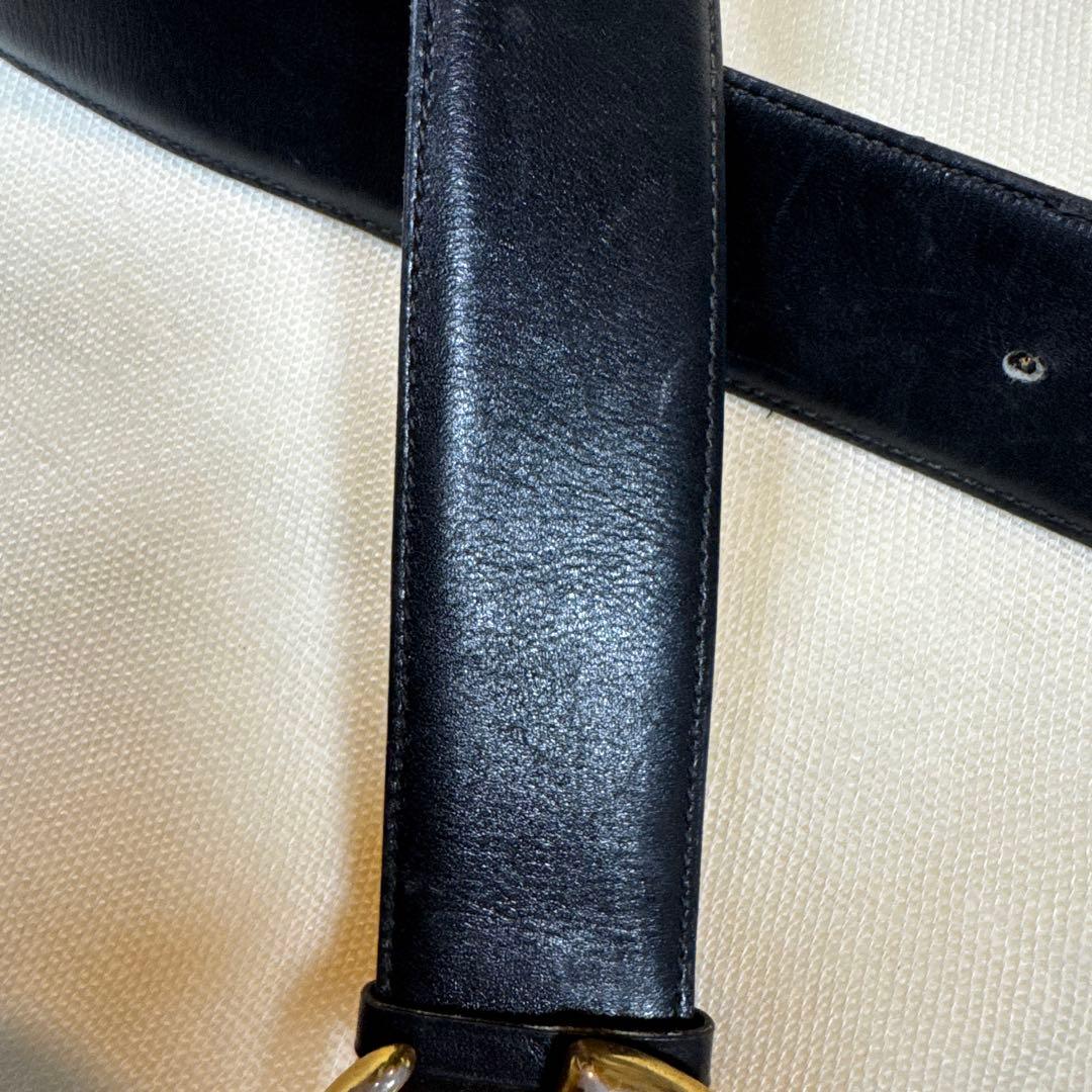 【中古品】GUCCI グッチ GG インターロッキングG ゴールドバックル