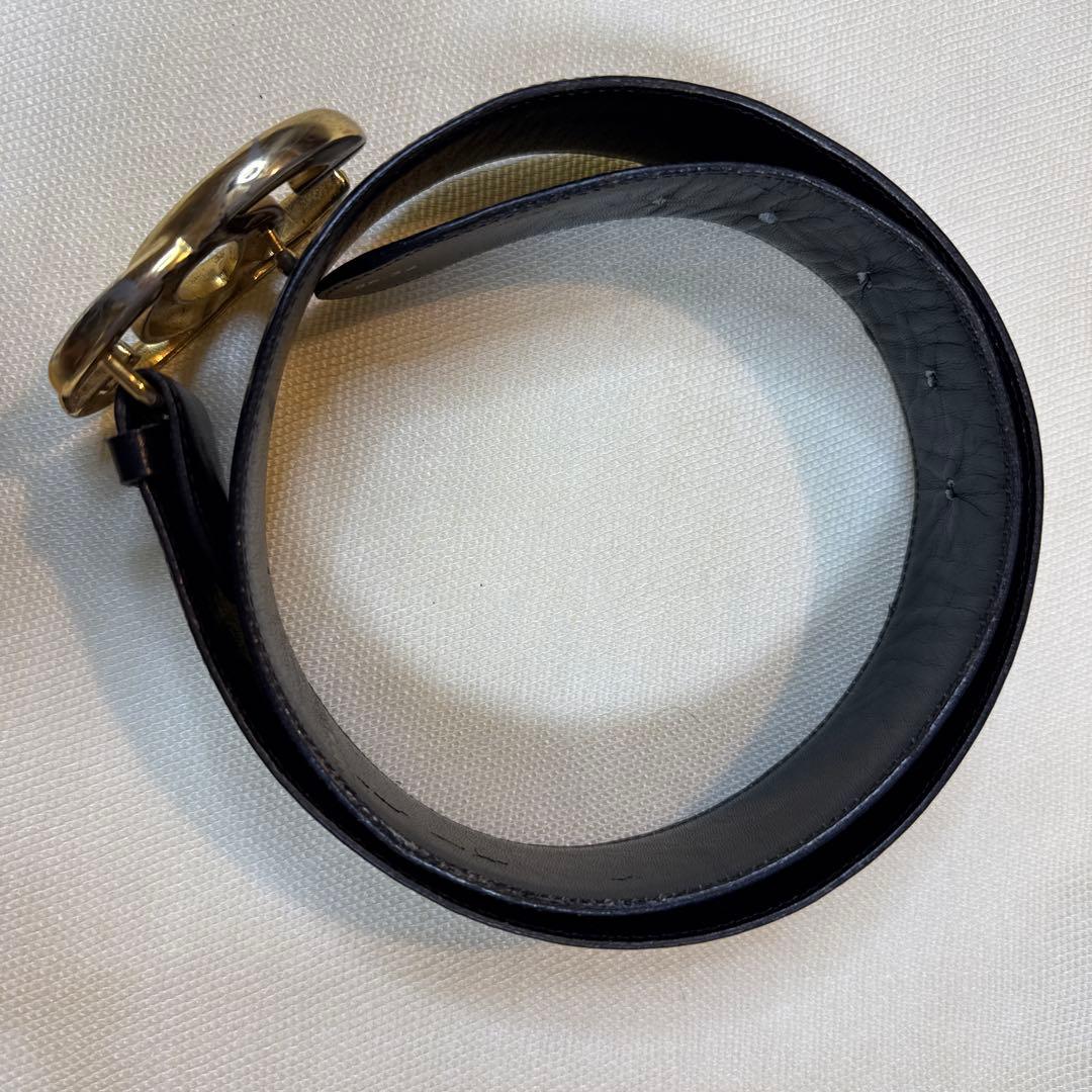 【中古品】GUCCI グッチ GG インターロッキングG ゴールドバックル