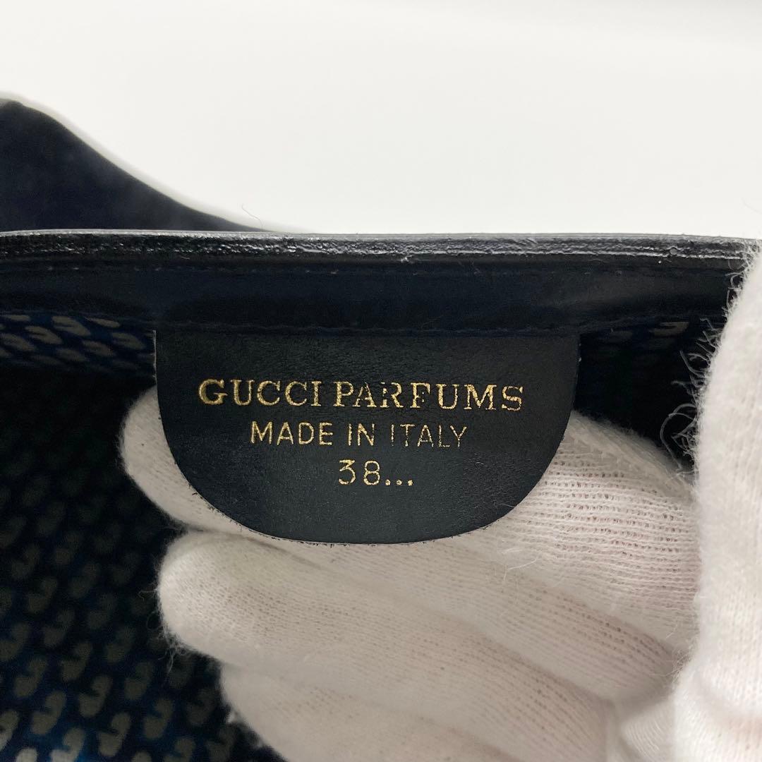 GUCCI クラッチバッグ シェリーライン スエード インターロッキング 黒