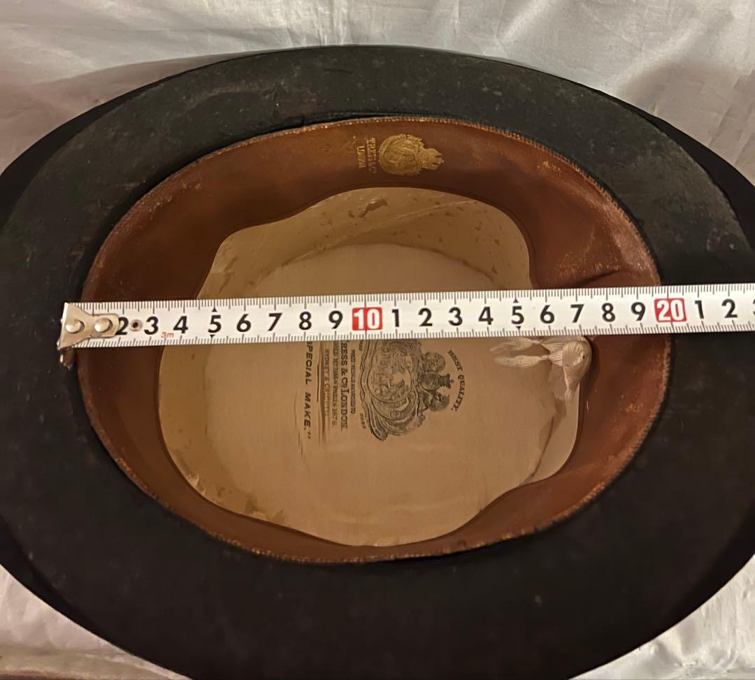 シルクハット イギリス製 ヴィンテージ ハット 美品 アンティーク