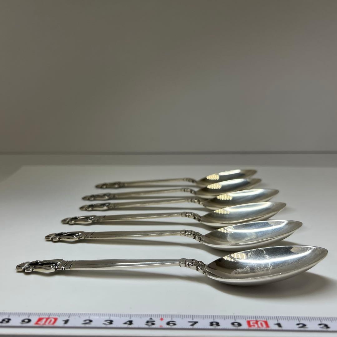 ジョージ ジェンセン エコーン 925sterling ディナースプーン 6本