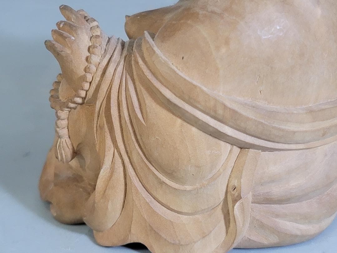 香木 白檀 刻 布袋 361.5g 保証