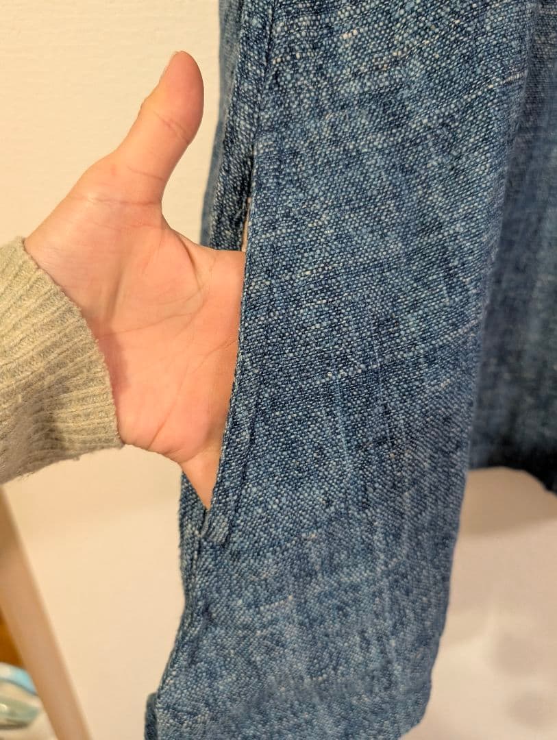 うさとの服 Aライントップス 藍染