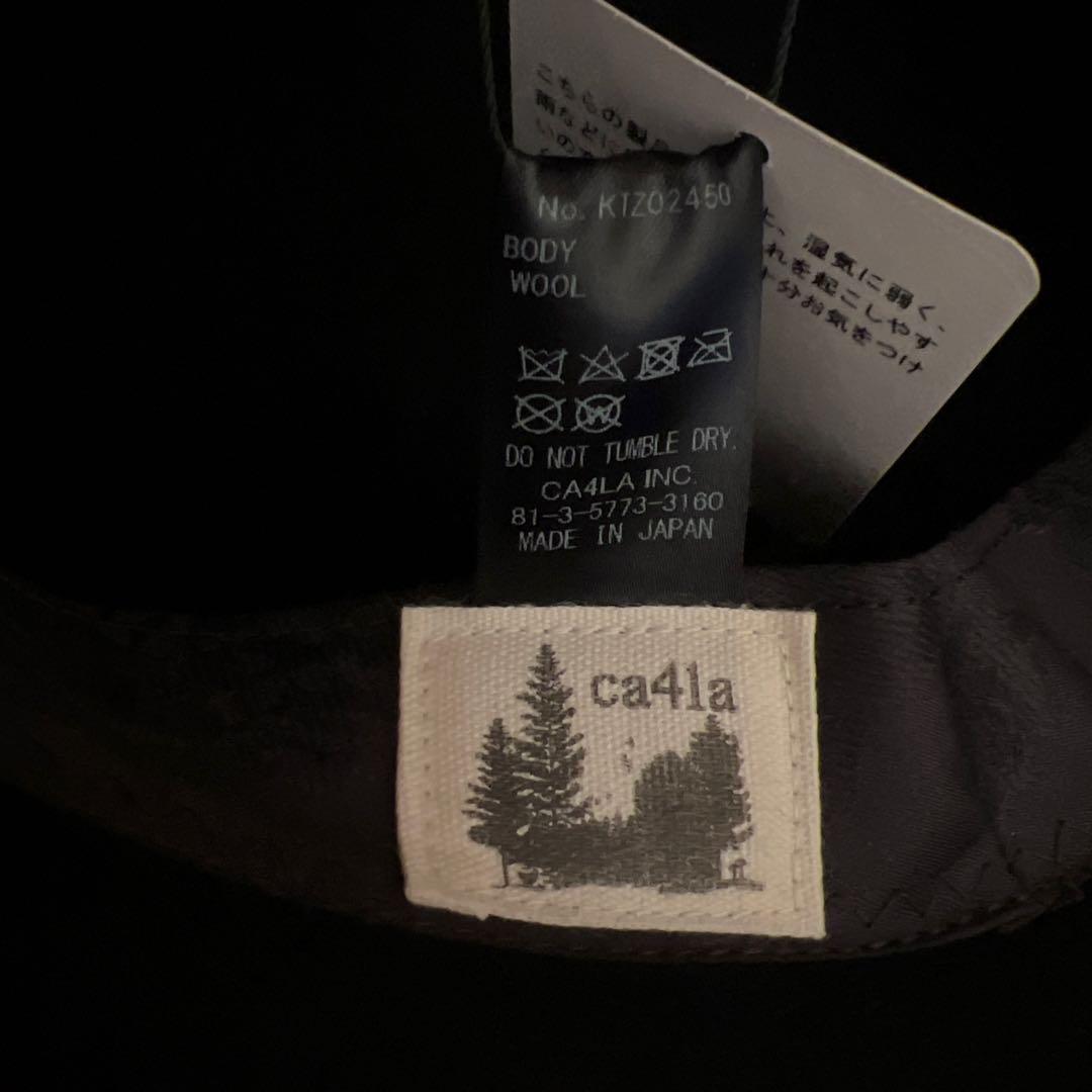 CA4LA リボン付き 黒 ウールハット フェルト 日本製