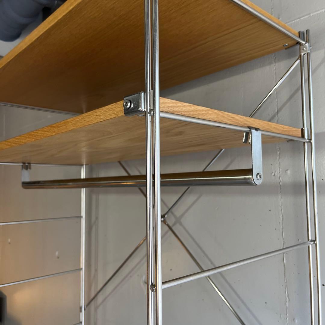 美品★無印 ステンレスユニットシェルフ・オーク材・ワードローブセット