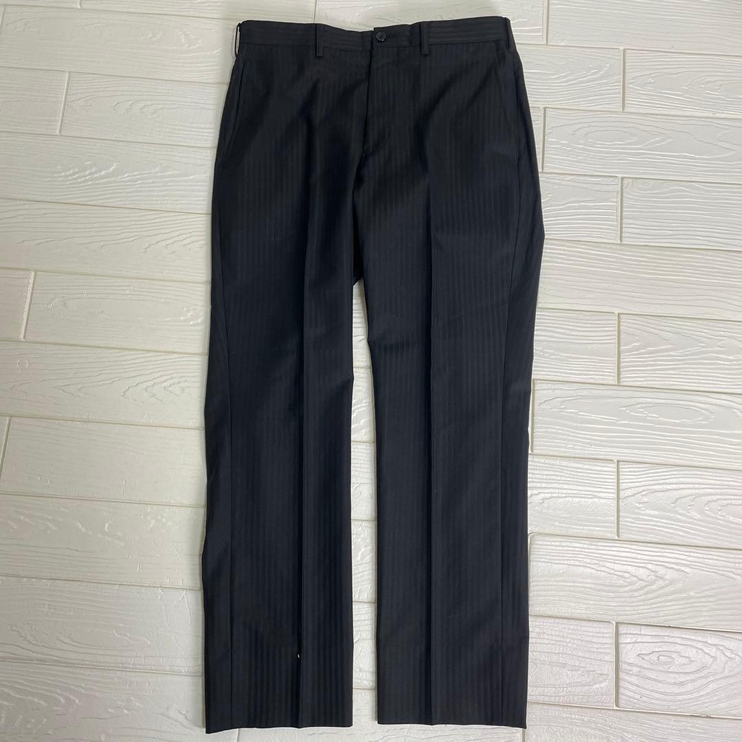 タケオキクチ　メンズ　スーツ　3ピース ブラック　シャドー　ストライプ