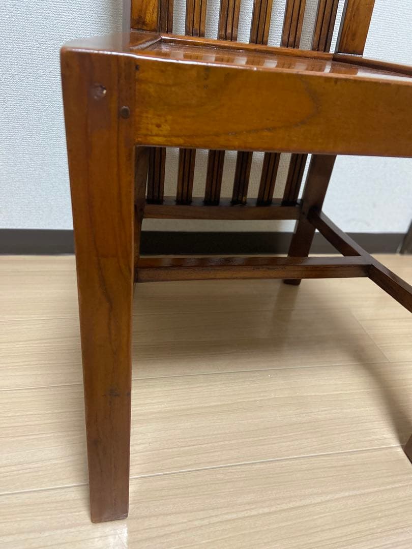 t*0様 アンティークチーク ハイバックチェア