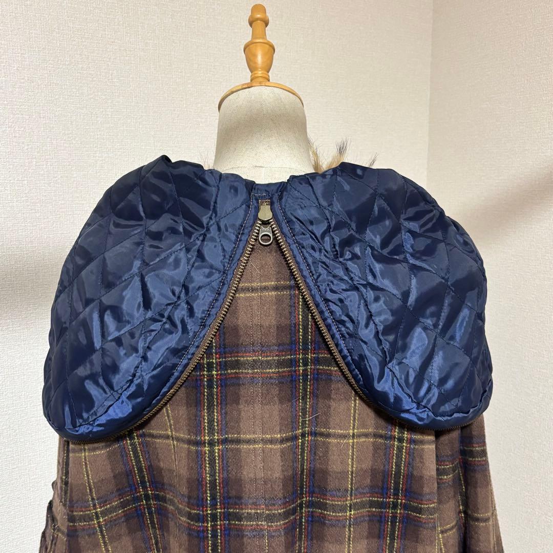 希少swagger スワッガー チェック柄 ファーコート y2k 00s 超レア