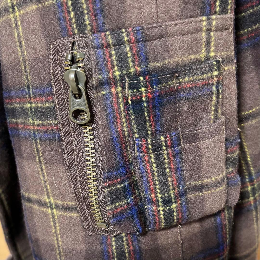 希少swagger スワッガー チェック柄 ファーコート y2k 00s 超レア