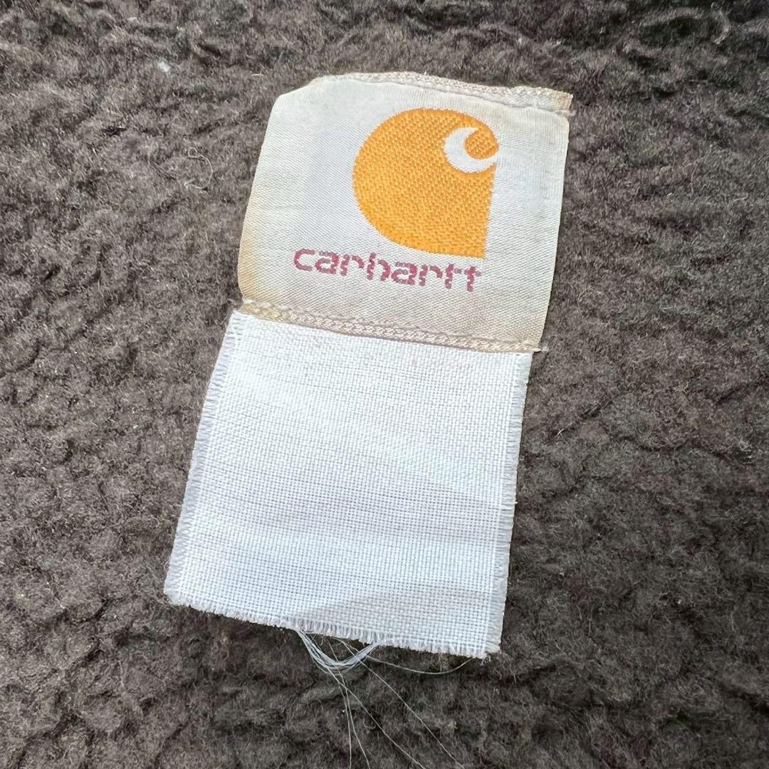 カーハート　ダック　ベスト　ブラウン　フリース　ボア　ビンテージ　茶色