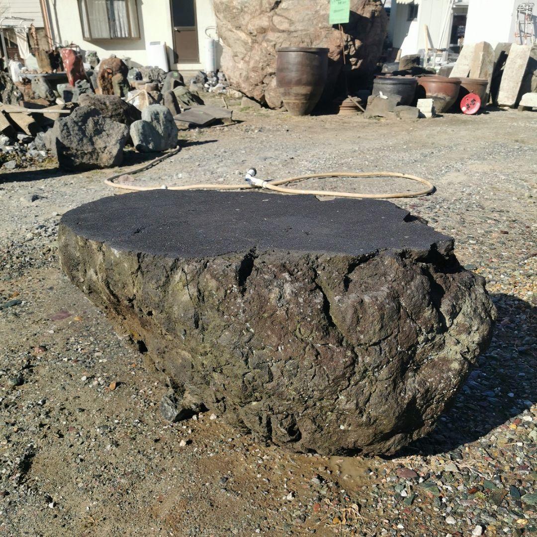 浅間　溶岩石　台石　155キロ　庭石　石　鑑賞石　庭　坪庭　ガーデニング