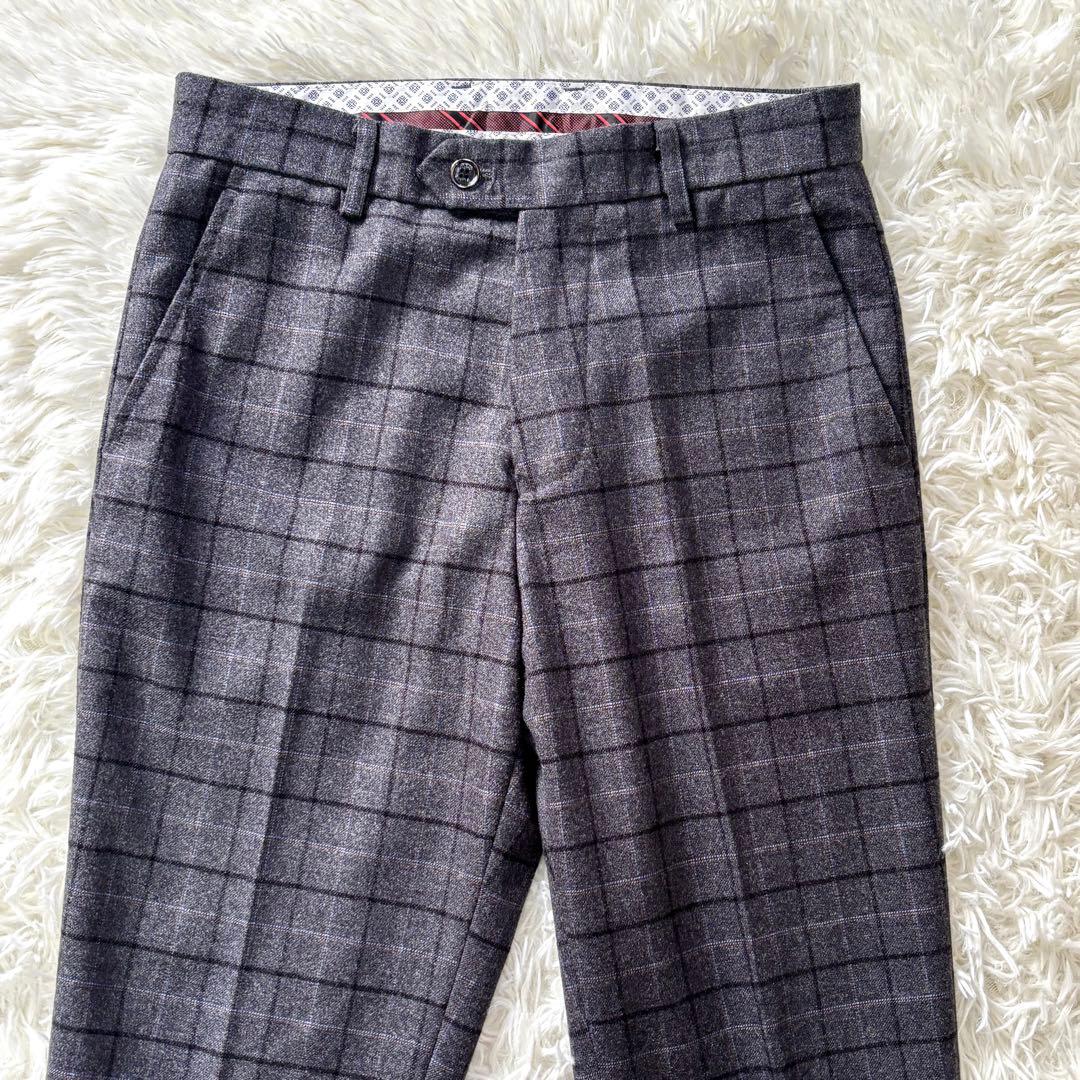 【未使用級】Sサイズ 3ピース セットアップスーツ ペンチェック 黄色 ビジネス