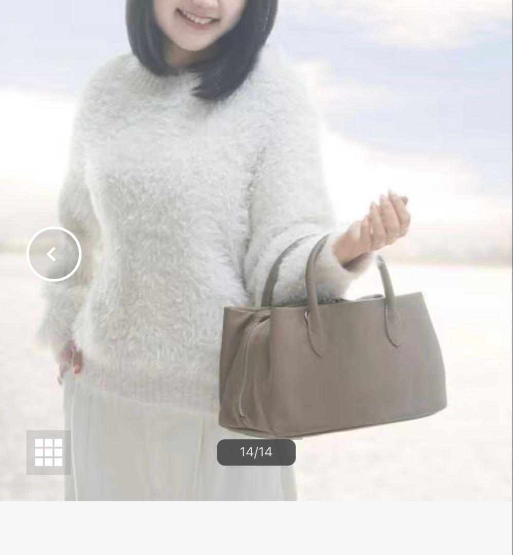 BARCOSシュリンクレザー3層ハンドバッグ　未使用品