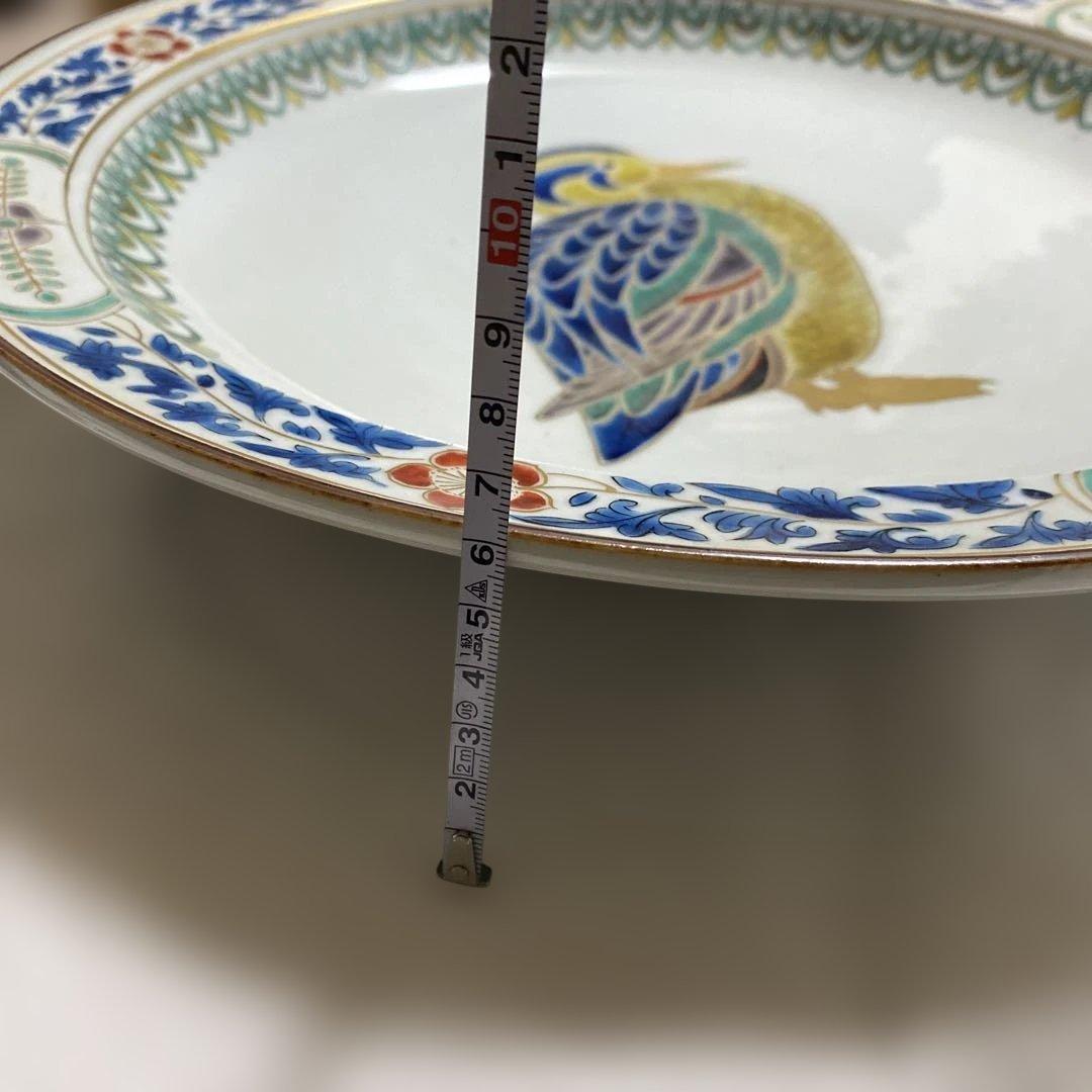 金彩鳥紋　平鉢　九谷　北山雲平氏作　37㎝　共箱入