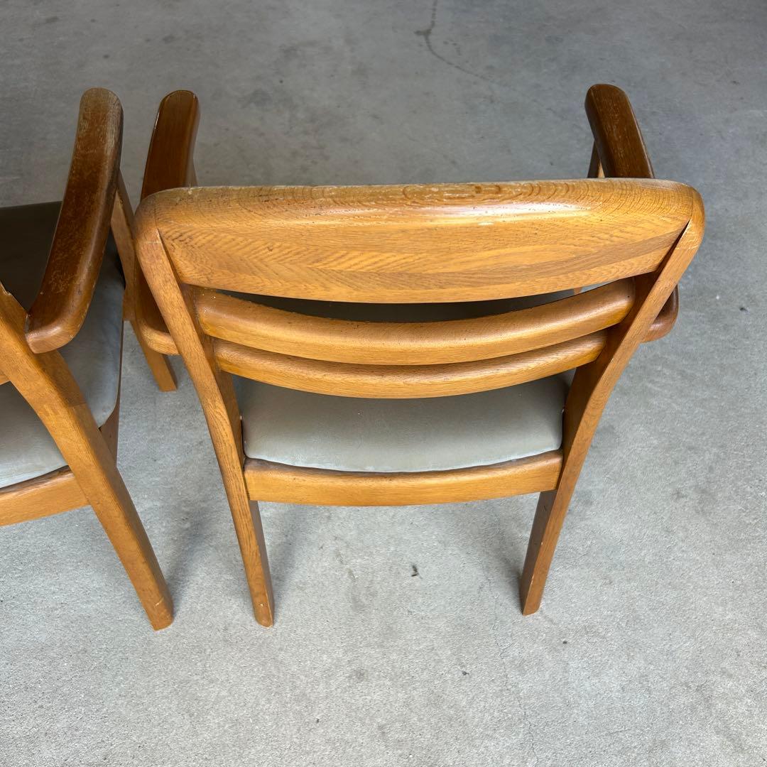 ＊引き取り歓迎＊大塚家具　ダイニングチェア肘付き　2脚　ナラ　椅子